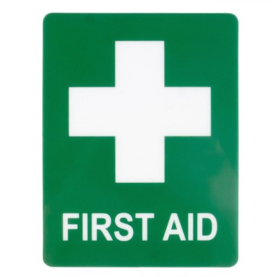Indicator Autocolant, First Aid, Instalare Ușoară, Plastic PVC, 10x13 cm foto