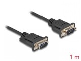 Cablu serial RS-232 DB9 T-T 1m Negru, Delock 88000