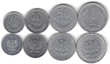 POLONIA LOT nr 2 / 4 buc : 10 + 20 + 50 Groszy + 1 Zlot 1976