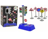 Set educativ Semne de circulatie cu lumini si sunete, 13 x 9 x 23 cm, Lean 15464