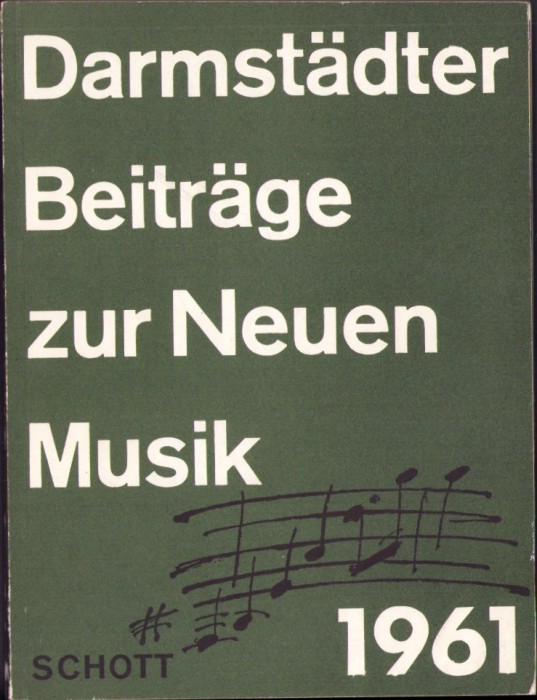 HST C5761N Darmst&auml;dter Beitr&auml;ge zur Neuen Musik IV, 1961