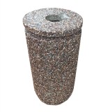 Coș de gunoi stradal din beton 42.5&times;79 cm capac din beton