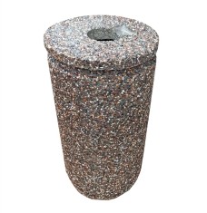 Coș de gunoi stradal din beton 42.5&times;79 cm capac din beton