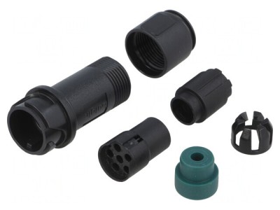 Conector Circular Mufă Mamă 6 Pin fără Contacte pe Cablu foto