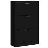 Cumpara ieftin Pantofar, negru, 63x24x103 cm, lemn compozit
