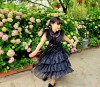 Rochie Wednesday Addams Copii Noua, Marimi 2-14 Ani. Costum Halloween Fetite, Rochita Neagra Scoala. Curea, Peruca, Mana disponibile