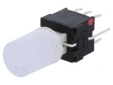 Comutator DPDT 2 Poz Roșu 0.1A 30VDC
