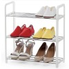 Suport pentru pantofi cu 3 rafturi, pliabil, 45 cm, alb