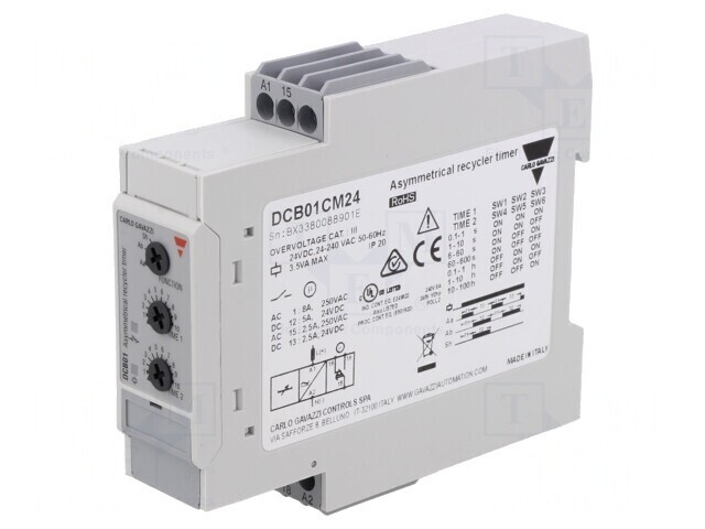 Timer Digital cu Interval 0,1s - 100h, SPDT, 24-240V, IP20