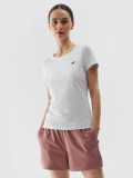 Tricou de antrenament din material reciclat pentru femei - alb, 4F Sportswear
