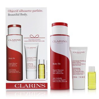 Set corp Clarins, Crema corp 200ml,scrub 30 ml, ulei tonic 10 ml