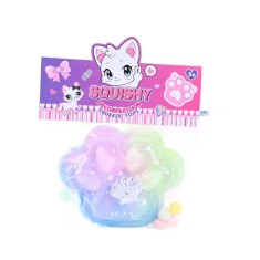 Jucarie Antistres Squishy, Cyrax, Labuta de Pisica Squeeze Toys, cu Revenire Lenta, 7.5 cm, Model 270531, Multicolor