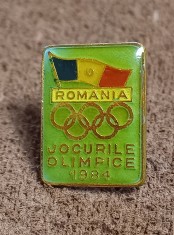 Insigna Sportiva - Comitetul Olimpic din ROMANIA-Jocurile Olimpice Los Angeles 1984 foto