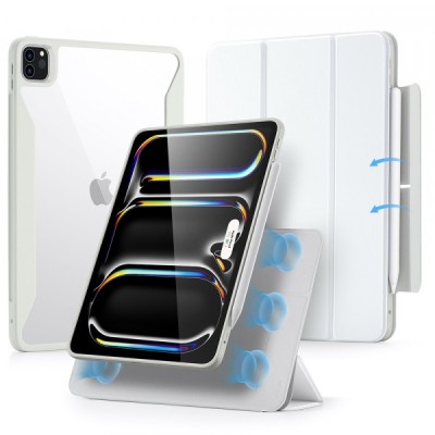 Husa pentru Apple iPad Pro 13 (2024), ESR, Rebound Hybrid, Alba foto
