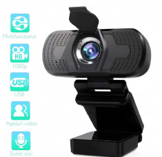 Camera web, SS350 , 1080p, 30FPS, anulare zgomot de fond, capac securitate foto