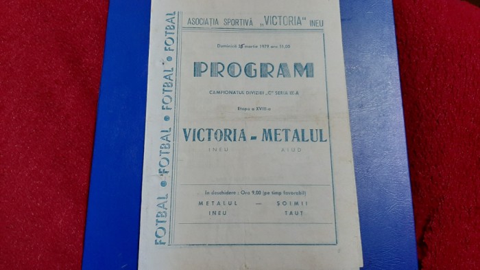 program Victoria Ineu - Metalul Aiud