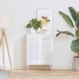 VidaXL Uși de dulap design cu lavră 2 buc Alb 69x29,5 cm