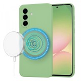 Husa MagSafe pentru Samsung Galaxy A56 A566, Techsuit, SoftFlex, Verde
