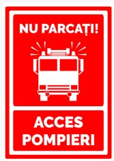 Indicator de parcare nu parcati acces pompieri foto