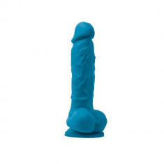 Vibrator Realistic Colours Pleasures, Albastru, 12.5 cm