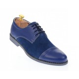 Oferta marimea 40 Pantofi barbati casual din piele naturala Albastru - L858A2, GKR Ciucaleti