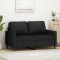vidaXL Canapea cu 2 locuri, negru, 120 cm, catifea 359194
