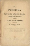 1659SPN XVI Programă a Institutului pedagogico-teologic al archidiecesei ortodoxe rom&acirc;ne ... 1899/900 Eusebiu Roșca 1900 Sibiu anuar