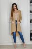 M578-14 Cardigan lung cu buzunare in fata