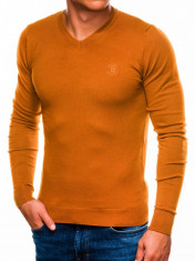 Bluza pentru barbati din bumbac camel casual slim fit E74 foto