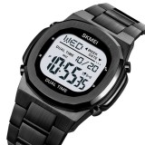 Ceas Digital Bărbați SKMEI 2004 Negru &ndash; Funcții Multiple, Design Casual, Cronometru, Alarmă, Rezistent la Apă 3ATM