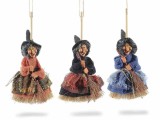 Cumpara ieftin Set 3 figurine Halloween Vrajitoare textil multicolor cm 8 x 20 H