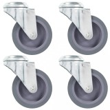 Cumpara ieftin Roți pivotante cu gaură pentru șurub, 4 buc., 75 mm