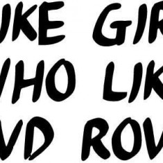 Sticker Auto I Like Girls Who Like Land Rover