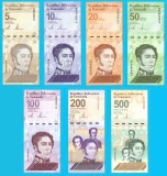 Venezuela SET COMPLET DIGITAL 7x (p#115+116+117+118+119+120+121) 5+10+20+50+100+200+500 Bolivares Digital 2021-2023 UNC