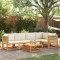 vidaXL Set canapele de grădină cu 6 piese, lemn de salc&acirc;m și fr&acirc;nghie 3278852