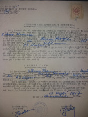 D127 Autorizatie 1957 cu timbru fiscal RPR foto