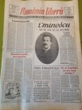 romania libera 16 ianuarie 1990-mihai eminescu 140 ani de la nastere