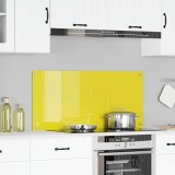 vidaXL Contrablat bucătărie galben 110x50x0.6 cm sticlă securizată