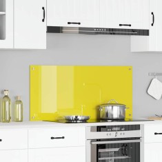 vidaXL Contrablat bucătărie galben 110x50x0.6 cm sticlă securizată