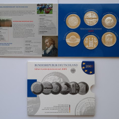 Set monede argint 925 - 6 x 10 Euro Germania 2005 - Proof - G 3593