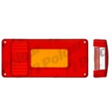Dispersor Stop spate Universal, omologare ECE, semnalizare portocalie, 215x100mm, cu lumina numar de inmatriculare si mers inapoi, Dreapta