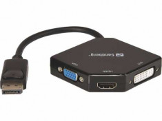 Adaptor multiport Displayport - HDMI, DVI, VGA Sandberg 509-11 foto