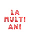 Set baloane folie LA MULTI ANI rosu