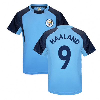 Manchester City tricou de fotbal pentru copii Sky Haaland - 10 let foto