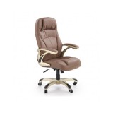 Scaun directorial HM Carlos, Piele ecologica perforata, Roti cauciucate, Inaltime ajustabila, Mecanism multiblock, 136 Kg, Bej