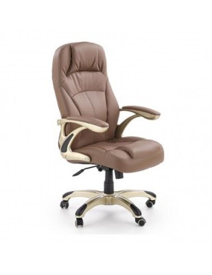 Scaun directorial HM Carlos, Piele ecologica perforata, Roti cauciucate, Inaltime ajustabila, Mecanism multiblock, 136 Kg, Bej foto