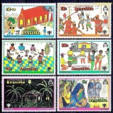 Anguilla 1979 - Desene de copii, Crăciun, serie neuzata