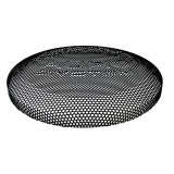 Grila subwoofer Audio System 250 mm neagra cu logo, model Flat Evo