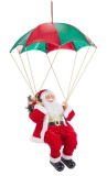 Figurina Mos Craciun cu Balon Zburator poliester multicolor 60x60x120h