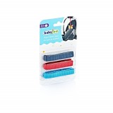 Set 3 panglici agatat jucarii BabyJem, non-toxice, ajustabile, 14 cm, pentru carucior, scaun auto, patut